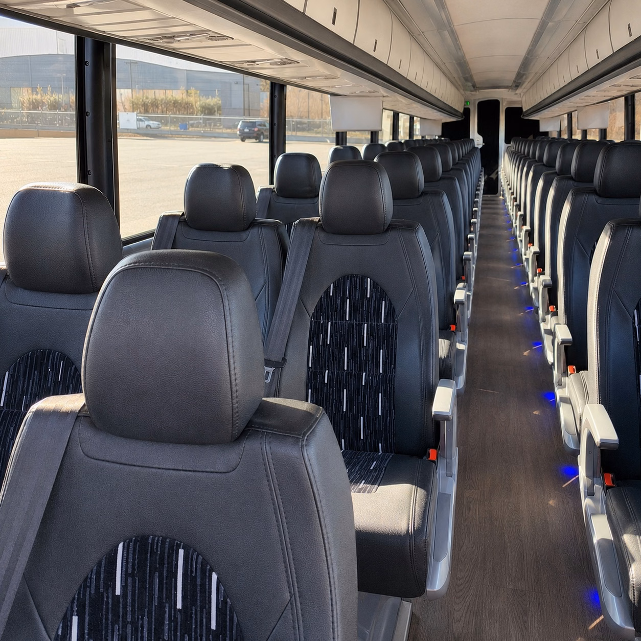 hampton charter bus rental inside